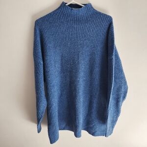 Love Bonito - Blue Savanna Fuzzy Knit Turtleneck Sweater